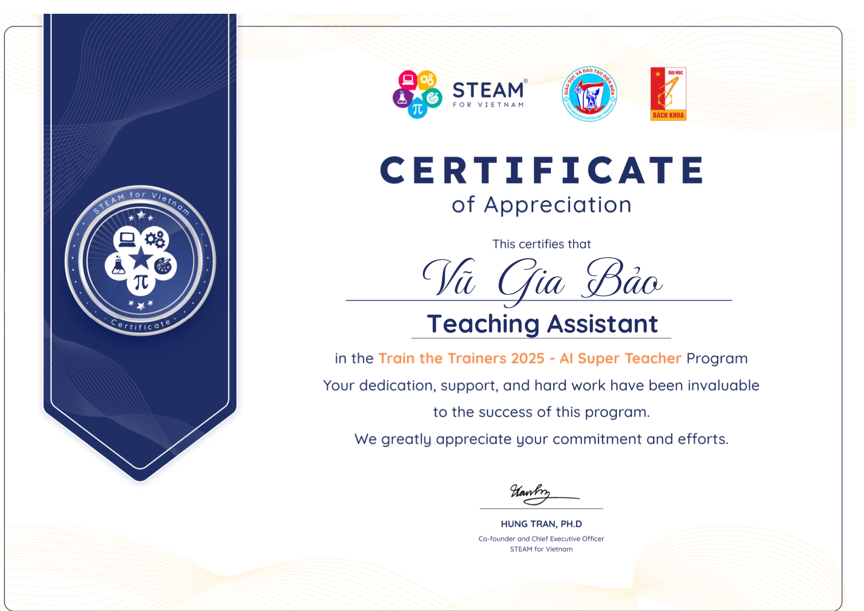 STEAM for Vietnam Teaching Assistant